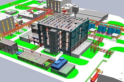 3D Rendering einer Epoxidharzanlage